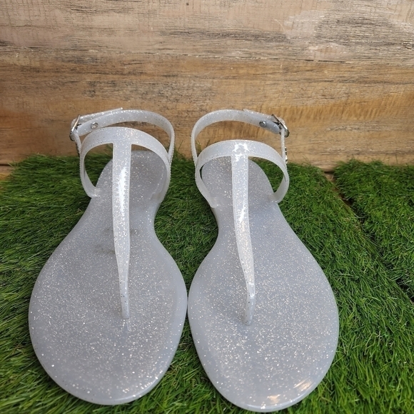 New STUART WEITZMAN Millie Jelly Flat Sandals Sz 9.0 - Picture 6 of 10